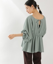 LOWRYS FARM | バックリボンソデフリルブラウス 891218(シャツ/ブラウス)