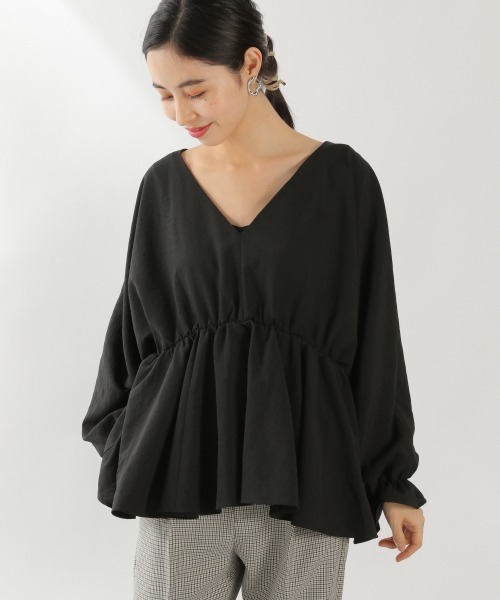 LOWRYS FARM(ローリーズファーム)の「バックリボンソデフリルブラウス 891218(シャツ/ブラウス・レディース・ブラック/グレー/グリーン・FREE)」の2枚目の写真