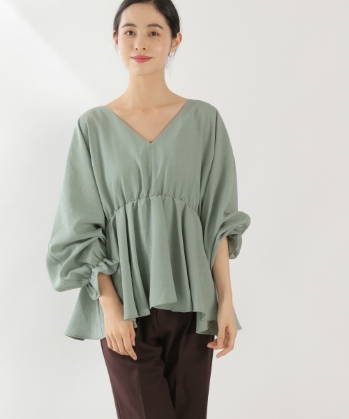 LOWRYS FARM(ローリーズファーム)の「バックリボンソデフリルブラウス 891218(シャツ/ブラウス・レディース・ブラック/グレー/グリーン・FREE)」の6枚目の写真