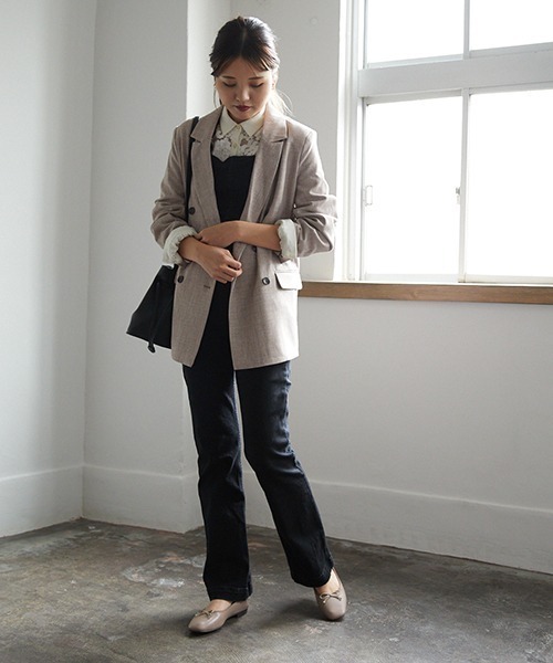 JELLY BEANS（ジェリービーンズ）の「スクエアトゥソフトバレエ(115-29472)JELLY BEANS(ジェリービーンズ)（バレエシューズ・レディース・ゼブラ/グレイッシュベージュ/パイソン/ブラック・23/24/22.5/24.5/23.5）」の20枚目の写真