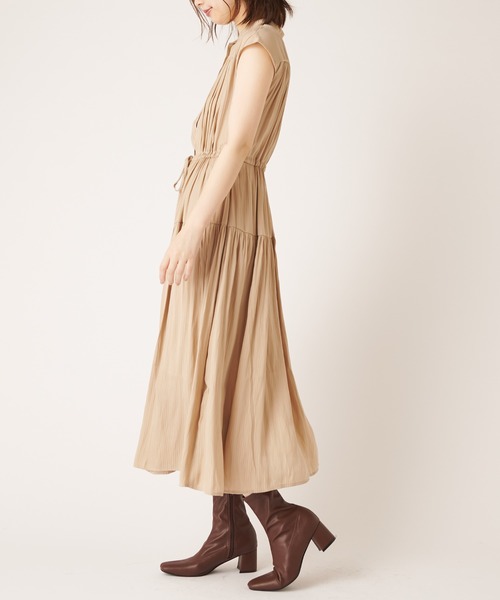 natural couture（ナチュラルクチュール）の「シアーストライプティアードワンピース（ワンピース・レディース・ブラック/ベージュ/グリーン/レンガ・FREE）」の20枚目の写真