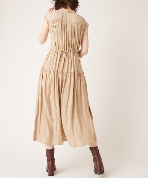 natural couture（ナチュラルクチュール）の「シアーストライプティアードワンピース（ワンピース・レディース・ブラック/ベージュ/グリーン/レンガ・FREE）」の21枚目の写真