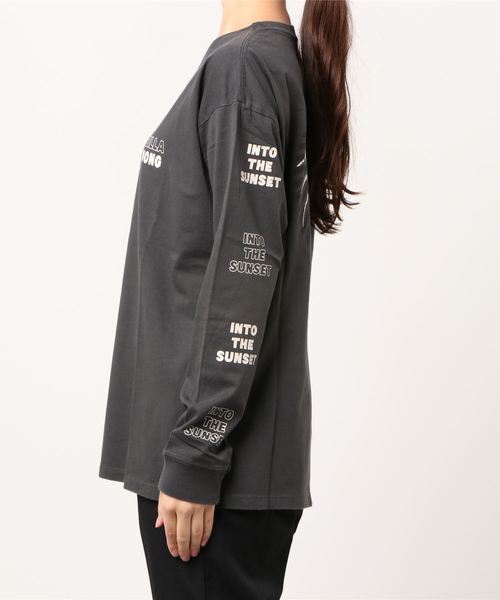 BILLABONG（ビラボン）の「BILLABONG/ビラボン  バックプリントロンＴ  BA014-053（Tシャツ/カットソー・レディース・ブラック/グリーン・M/L）」の3枚目の写真