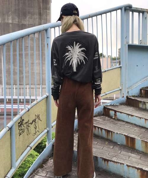 BILLABONG（ビラボン）の「BILLABONG/ビラボン  バックプリントロンＴ  BA014-053（Tシャツ/カットソー・レディース・ブラック/グリーン・M/L）」の10枚目の写真