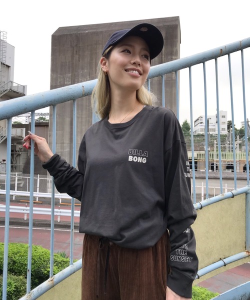 BILLABONG（ビラボン）の「BILLABONG/ビラボン  バックプリントロンＴ  BA014-053（Tシャツ/カットソー・レディース・ブラック/グリーン・M/L）」の6枚目の写真