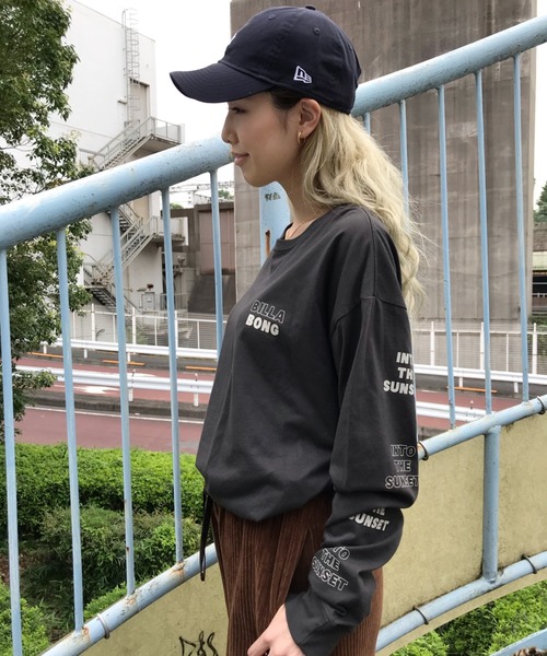 BILLABONG（ビラボン）の「BILLABONG/ビラボン  バックプリントロンＴ  BA014-053（Tシャツ/カットソー・レディース・ブラック/グリーン・M/L）」の8枚目の写真