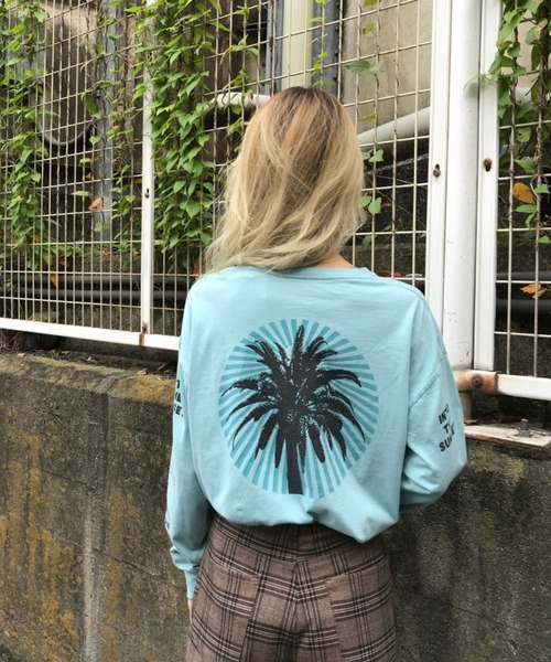 BILLABONG（ビラボン）の「BILLABONG/ビラボン  バックプリントロンＴ  BA014-053（Tシャツ/カットソー・レディース・ブラック/グリーン・M/L）」の13枚目の写真