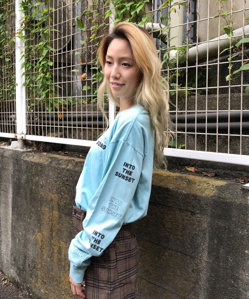 BILLABONG（ビラボン）の「BILLABONG/ビラボン  バックプリントロンＴ  BA014-053（Tシャツ/カットソー・レディース・ブラック/グリーン・M/L）」の14枚目の写真