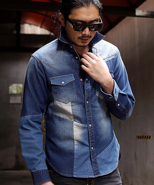 クレイジーパターンデニムウエスタンシャツ シャツ ブラウス Rattle Trap ラトルトラップ のファッション通販 Zozotown