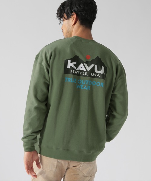 KAVU(カブー)の「【KAVU(カブー)】別注スウェットクルー(スウェット・メンズ・アイボリー/ライトブラウン/オリーブ・LARGE/MEDIUM)」の1枚目の写真