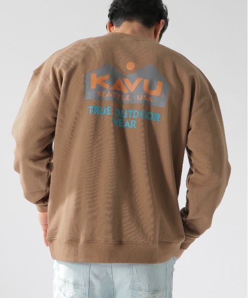 KAVU(カブー)の「【KAVU(カブー)】別注スウェットクルー(スウェット・メンズ・アイボリー/ライトブラウン/オリーブ・LARGE/MEDIUM)」の2枚目の写真