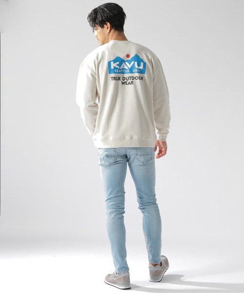 KAVU(カブー)の「【KAVU(カブー)】別注スウェットクルー(スウェット・メンズ・アイボリー/ライトブラウン/オリーブ・LARGE/MEDIUM)」の8枚目の写真