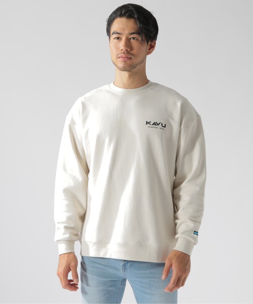 KAVU(カブー)の「【KAVU(カブー)】別注スウェットクルー(スウェット・メンズ・アイボリー/ライトブラウン/オリーブ・LARGE/MEDIUM)」の12枚目の写真