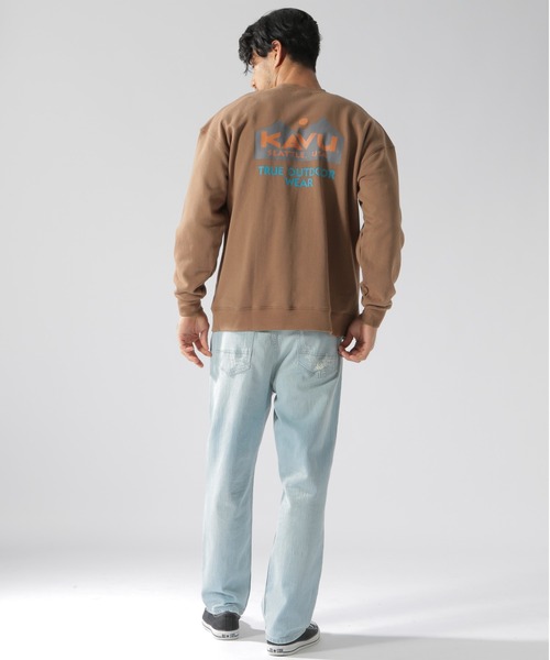 KAVU(カブー)の「【KAVU(カブー)】別注スウェットクルー(スウェット・メンズ・アイボリー/ライトブラウン/オリーブ・LARGE/MEDIUM)」の6枚目の写真