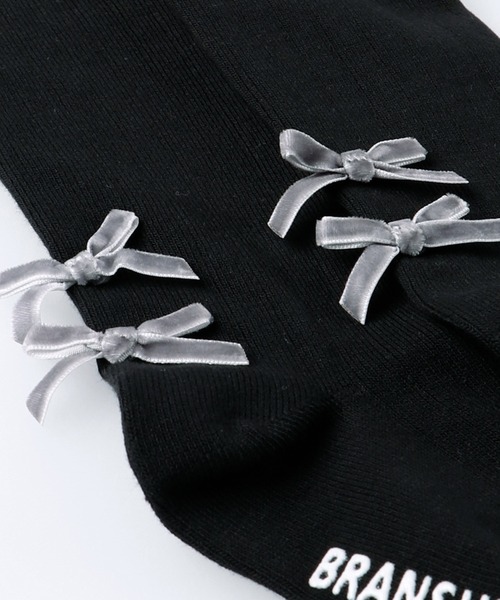 BRANSHES（ブランシェス）の「バックリボン付きタイツ（タイツ/ストッキング・キッズ・ブラック/アイボリー・85cm/75cm/95cm/105cm/120cm/135cm）」の6枚目の写真