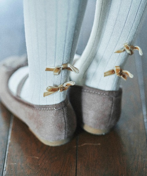 BRANSHES（ブランシェス）の「バックリボン付きタイツ（タイツ/ストッキング・キッズ・ブラック/アイボリー・85cm/75cm/95cm/105cm/120cm/135cm）」の7枚目の写真