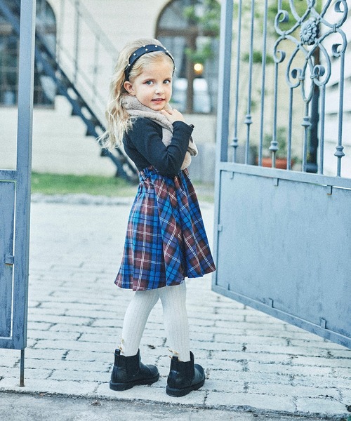 BRANSHES（ブランシェス）の「バックリボン付きタイツ（タイツ/ストッキング・キッズ・ブラック/アイボリー・85cm/75cm/95cm/105cm/120cm/135cm）」の9枚目の写真