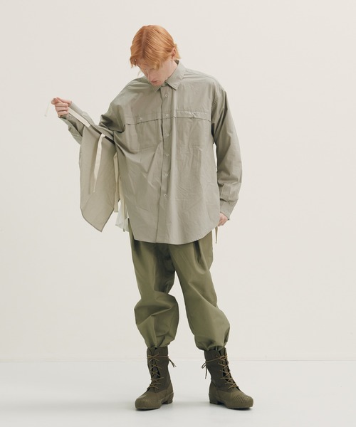 AIMNAIM（エイムネイム）の「TWELVE TAPES L/S SHIRTS（シャツ/ブラウス・メンズ・ライトグレー/サックスブルー/その他1・MEDIUM/LARGE）」の5枚目の写真