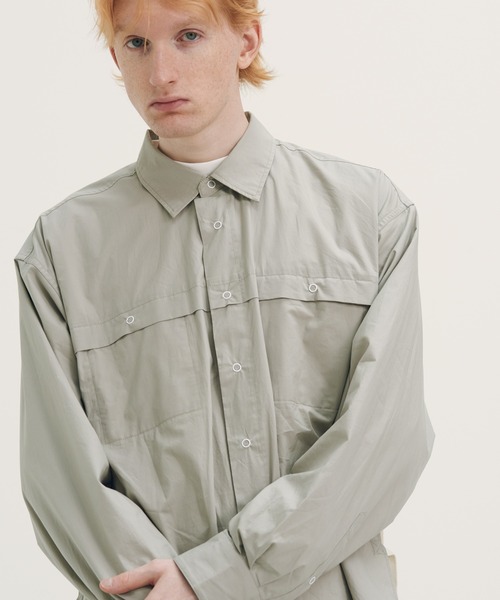 AIMNAIM（エイムネイム）の「TWELVE TAPES L/S SHIRTS（シャツ/ブラウス・メンズ・ライトグレー/サックスブルー/その他1・MEDIUM/LARGE）」の7枚目の写真