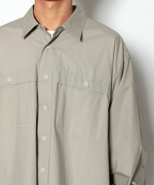 AIMNAIM（エイムネイム）の「TWELVE TAPES L/S SHIRTS（シャツ/ブラウス・メンズ・ライトグレー/サックスブルー/その他1・MEDIUM/LARGE）」の17枚目の写真