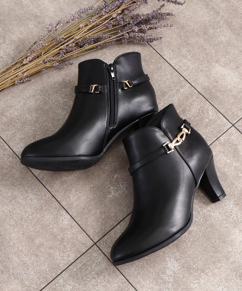 Honeys（ハニーズ）の「ビット付ヒールブーツ（ブーツ）」 - WEAR