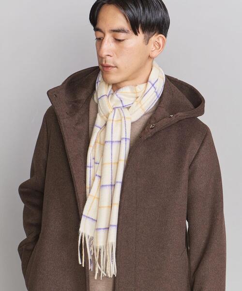 BEAUTY&YOUTH UNITED ARROWS(ビューティーアンドユースユナイテッドアローズ)の「BY ウィンドウペン カシミヤ マフラー(マフラー・メンズ・ブラウン/ネイビー/オフホワイト・FREE)」の7枚目の写真