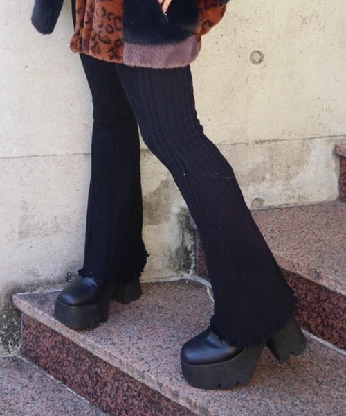 FIG&VIPER（フィグアンドバイパー）の「ニットケーブルフレアPT（その他パンツ・レディース・アイボリー/ピンク/ブラック・FREE）」の11枚目の写真