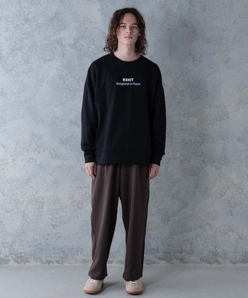 UNIIT(ユニット)の「【UNIIT】T/Rツイルワイドパンツ ワイドシルエット 無地 ウエスト紐仕様(その他パンツ・メンズ・ベージュ/ブラック/ブラウン・MEDIUM/LARGE)」の4枚目の写真