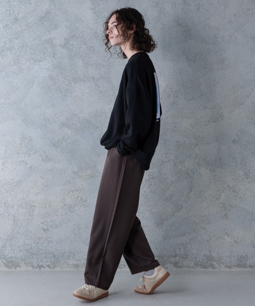 UNIIT(ユニット)の「【UNIIT】T/Rツイルワイドパンツ ワイドシルエット 無地 ウエスト紐仕様(その他パンツ・メンズ・ベージュ/ブラック/ブラウン・MEDIUM/LARGE)」の6枚目の写真