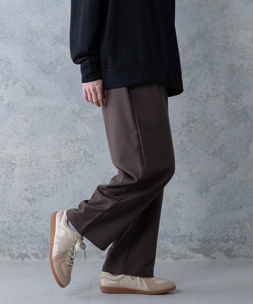 UNIIT(ユニット)の「【UNIIT】T/Rツイルワイドパンツ ワイドシルエット 無地 ウエスト紐仕様(その他パンツ・メンズ・ベージュ/ブラック/ブラウン・MEDIUM/LARGE)」の14枚目の写真