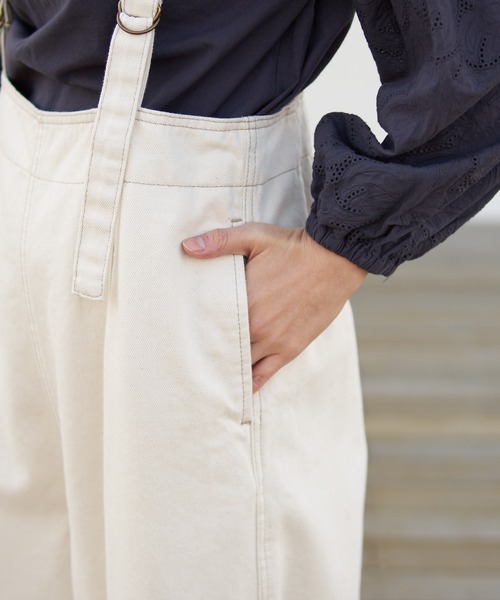 CIAOPANIC TYPY(チャオパニックティピー)の「【TYPYDENIM】サス付ワイドパンツ(デニムパンツ・レディース・ブルー/オフホワイト/ネイビー/ブラック/ホワイト・SMALL/MEDIUM/LARGE)」の21枚目の写真