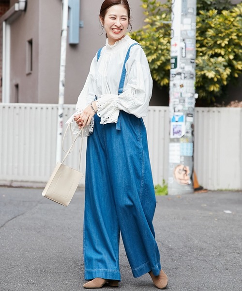 【TYPYDENIM】サス付ワイドパンツ