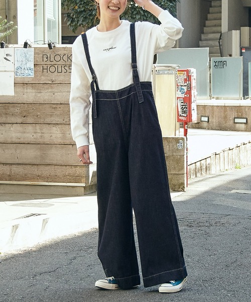 【TYPYDENIM】サス付ワイドパンツ