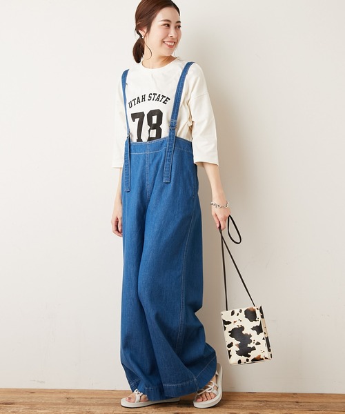 【TYPYDENIM】サス付ワイドパンツ