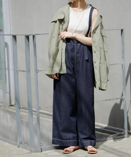 【TYPYDENIM】サス付ワイドパンツ