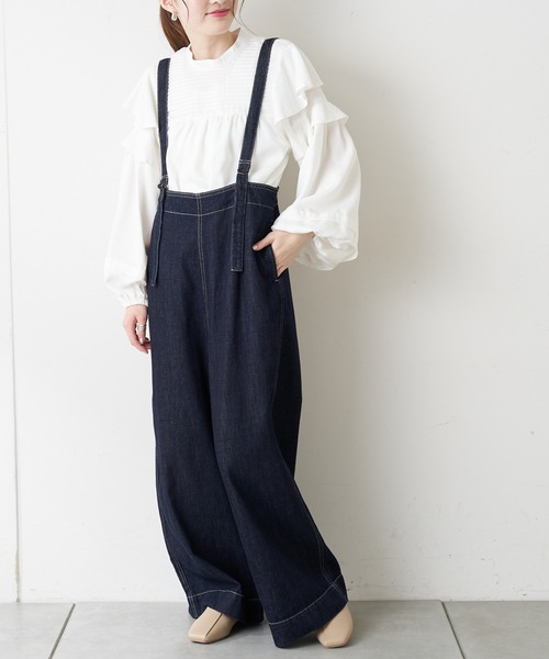 【TYPYDENIM】サス付ワイドパンツ