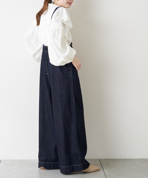 【TYPYDENIM】サス付ワイドパンツ