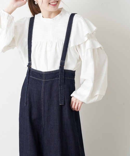 【TYPYDENIM】サス付ワイドパンツ