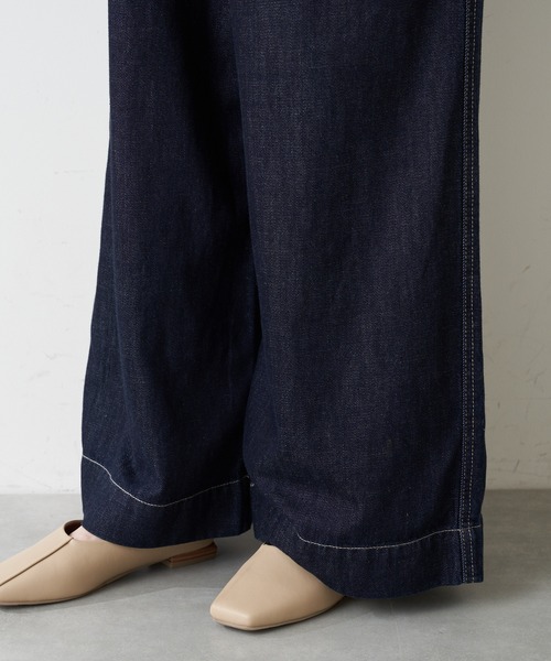【TYPYDENIM】サス付ワイドパンツ