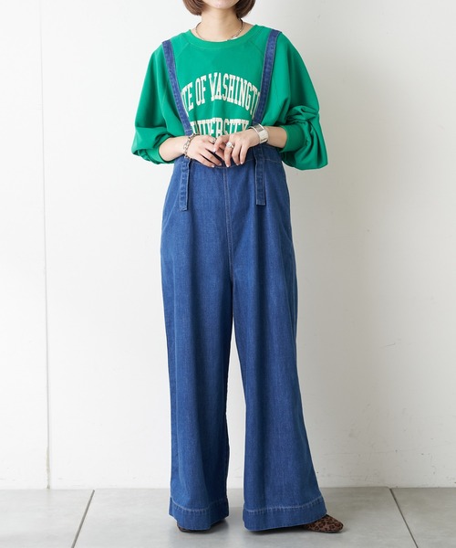 【TYPYDENIM】サス付ワイドパンツ