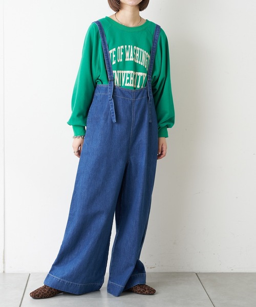 【TYPYDENIM】サス付ワイドパンツ