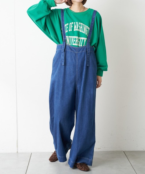 【TYPYDENIM】サス付ワイドパンツ