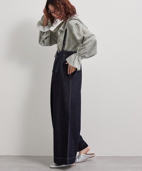 【TYPYDENIM】サス付ワイドパンツ