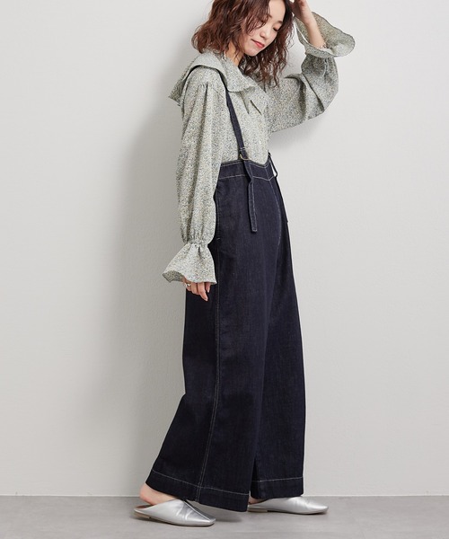 【TYPYDENIM】サス付ワイドパンツ