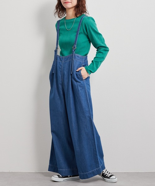 【TYPYDENIM】サス付ワイドパンツ