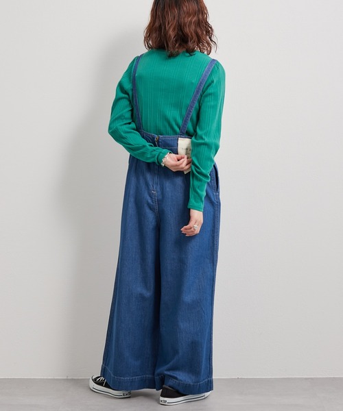 【TYPYDENIM】サス付ワイドパンツ