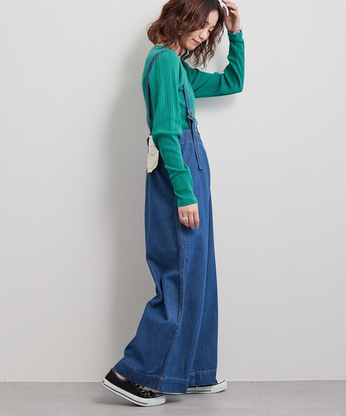 【TYPYDENIM】サス付ワイドパンツ
