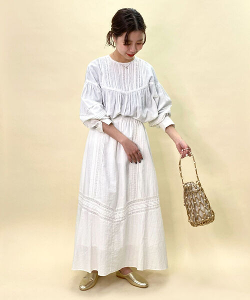 fredy repit（フレディレピ）の「レースピンタックブラウス（シャツ/ブラウス・レディース・ブラック/オフホワイト・38）」の13枚目の写真