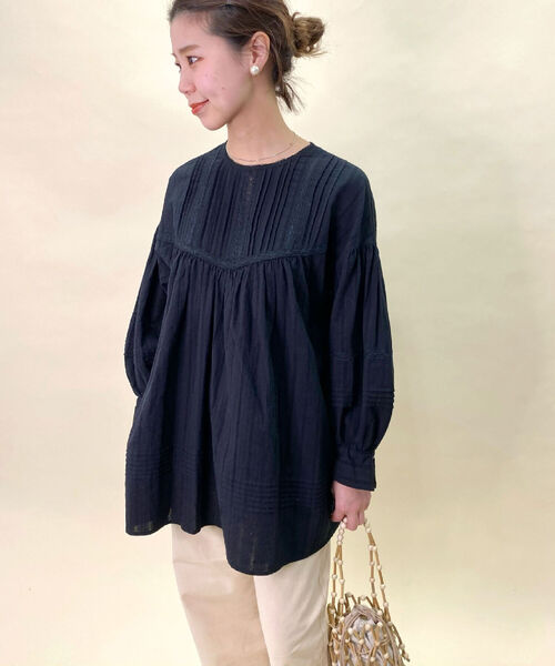 fredy repit（フレディレピ）の「レースピンタックブラウス（シャツ/ブラウス・レディース・ブラック/オフホワイト・38）」の21枚目の写真