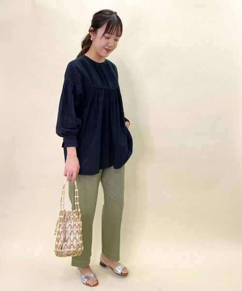 fredy repit（フレディレピ）の「レースピンタックブラウス（シャツ/ブラウス・レディース・ブラック/オフホワイト・38）」の5枚目の写真